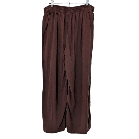 Aerie Linen Blend Pant Granola Slouchy Womens Xl Athleisure Natural Fibers Brown - Picture 4 of 12